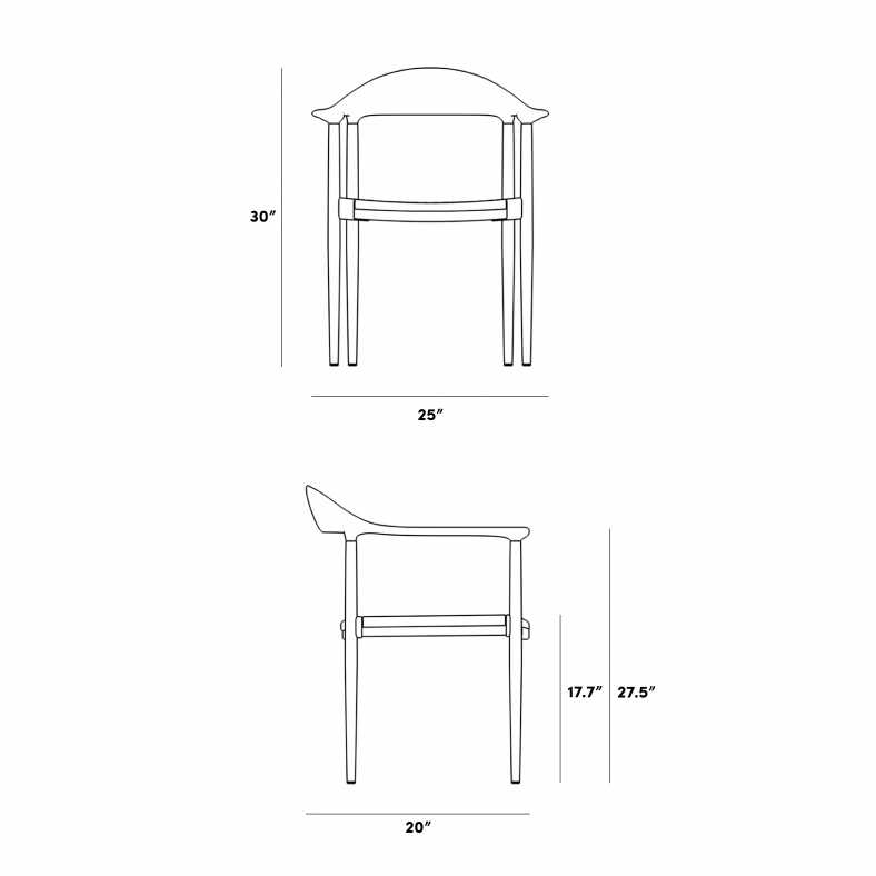 Dimensions for Round Chair - Woven